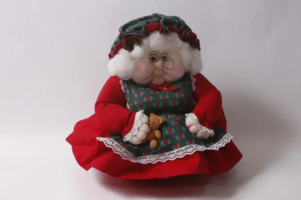 Handmade Nylon Mrs. Santa Claus Craft Doll – 1980s Vintage, Doll, 260821-WH 71